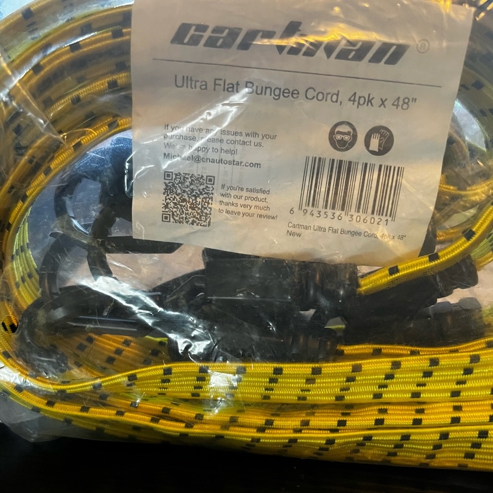 Black /yellow BUNGEE cord 4pack x 48 “